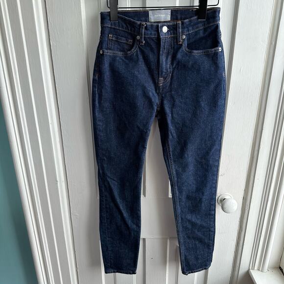 Everlane High Rise Skinny Jean Dark Wash - Picture 2 of 9